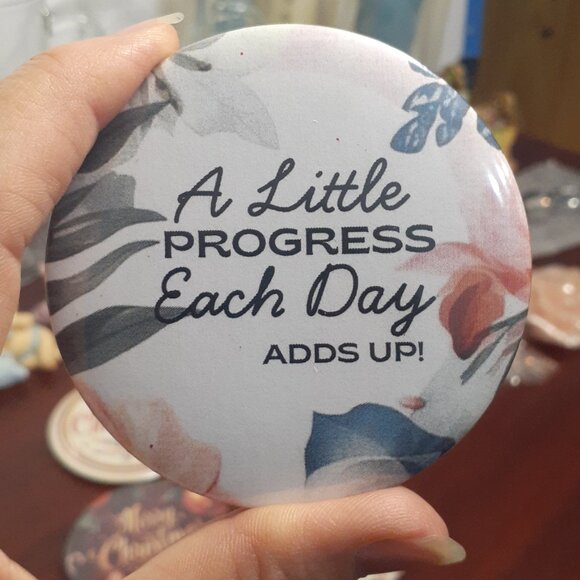 Positive Affirmation Button Magnets | Handmade 4pc Set | Cute Gift Idea - Picture 2 of 5